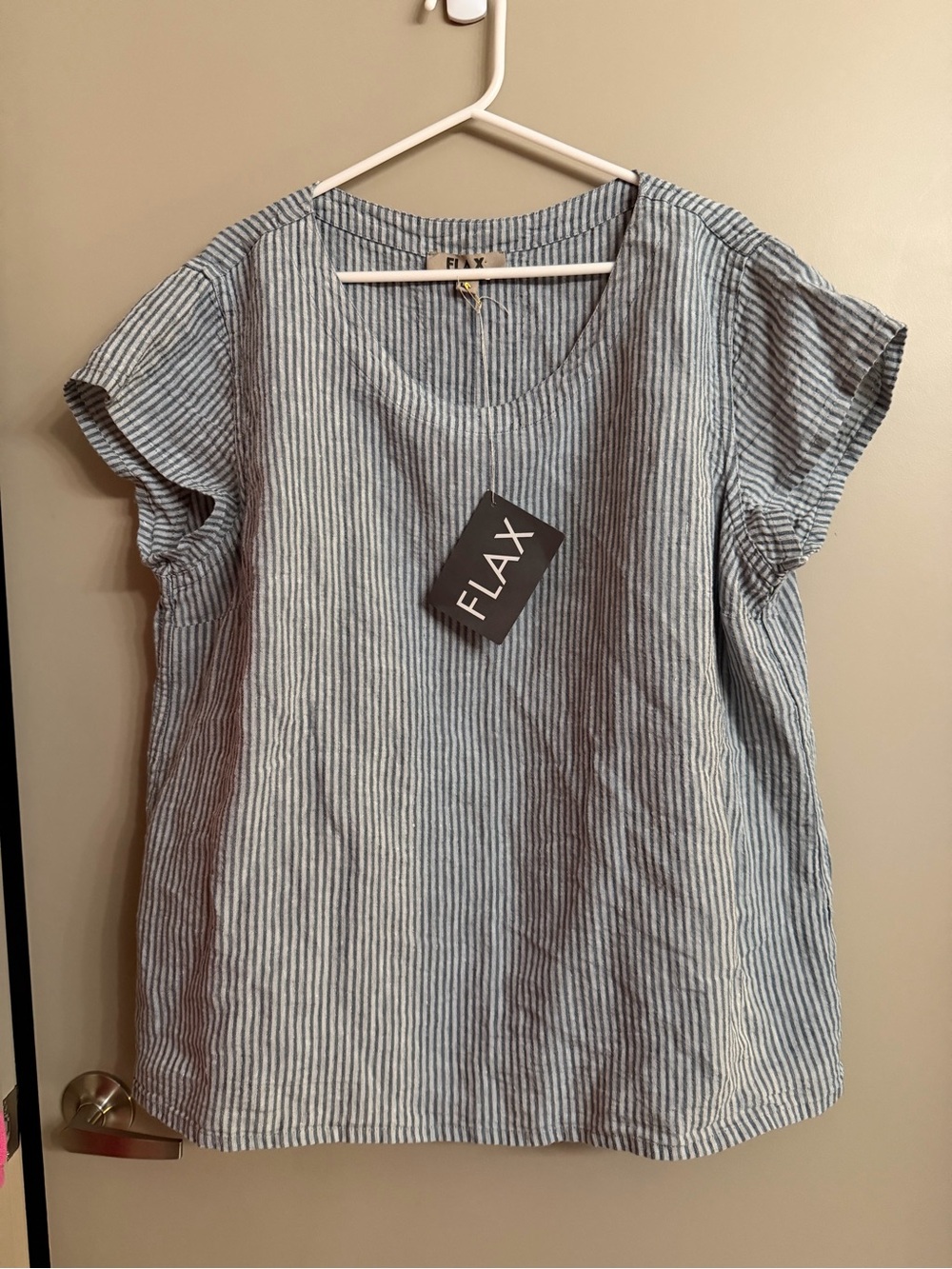Flax Short Sleeve Linen Top NWT